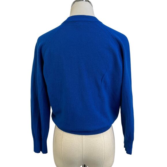 Vintage Pendleton Wool Mock Neck Sweater Cobalt Blue - Picture 9 of 9